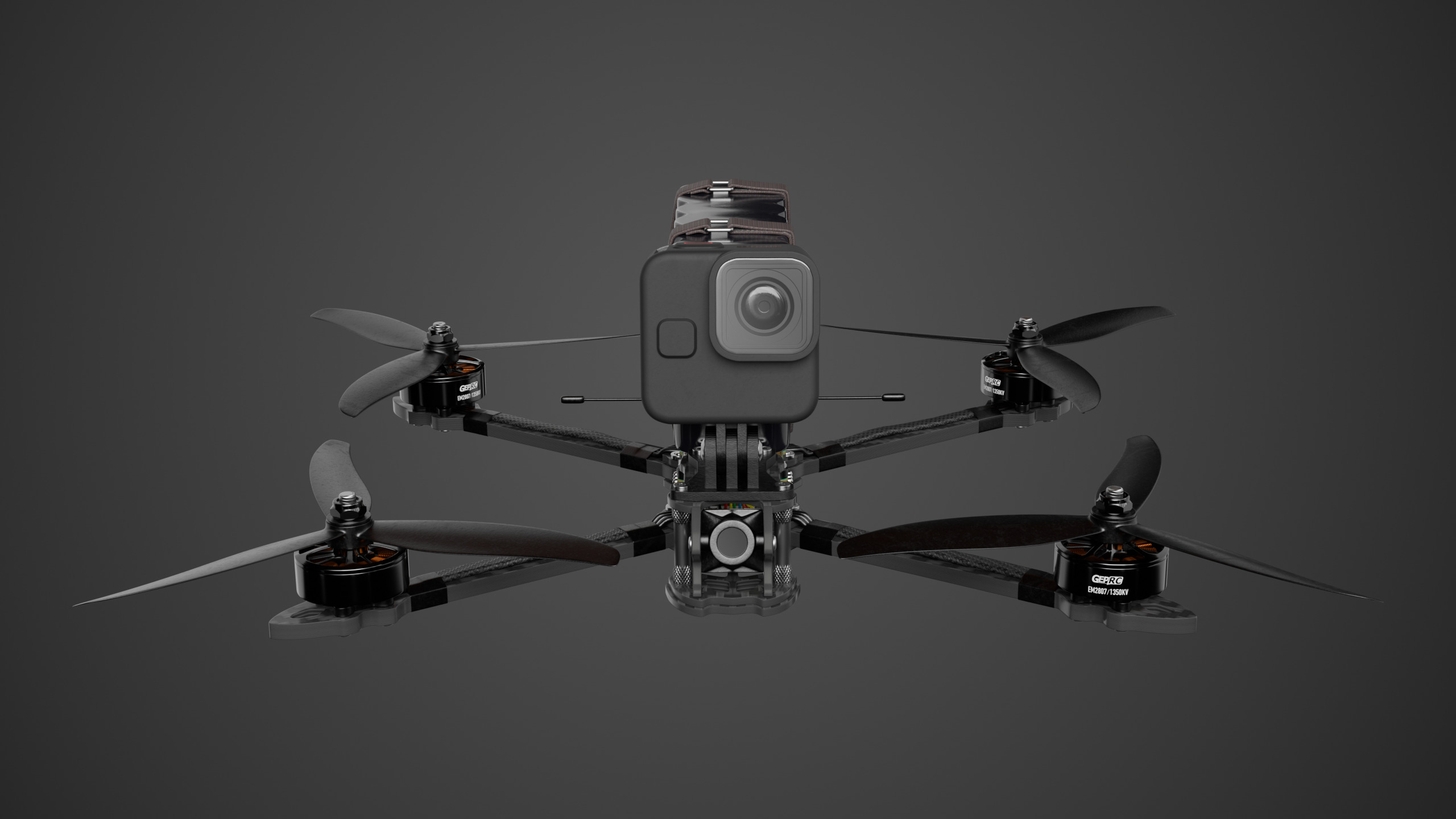 FPV drone 5 inches 3D model_2