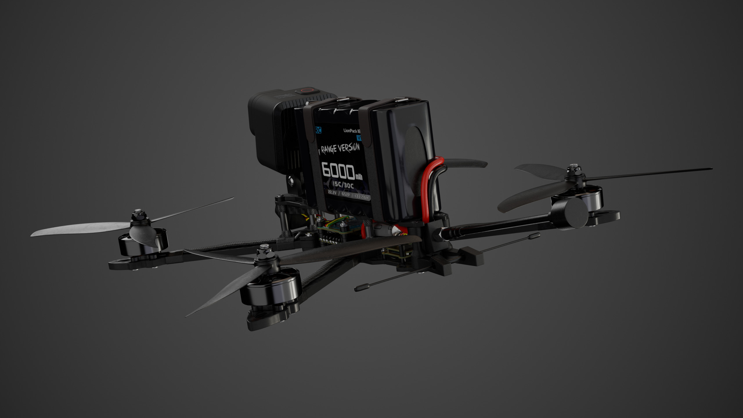 FPV drone 5 inches 3D model_1