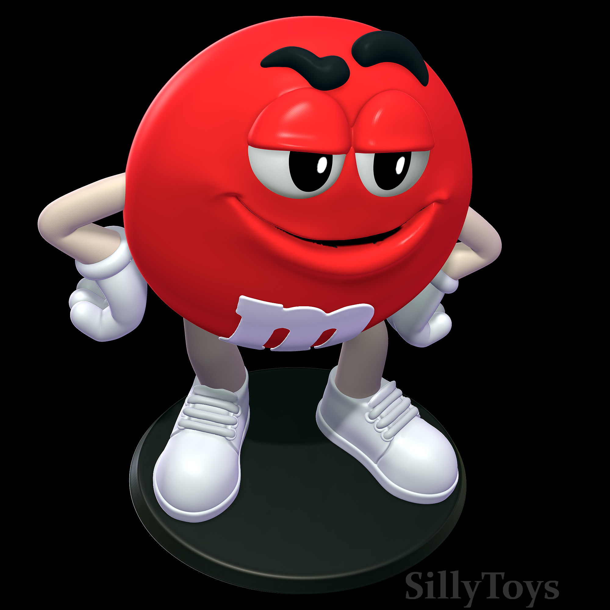 Red - MandMs 3D print model_3