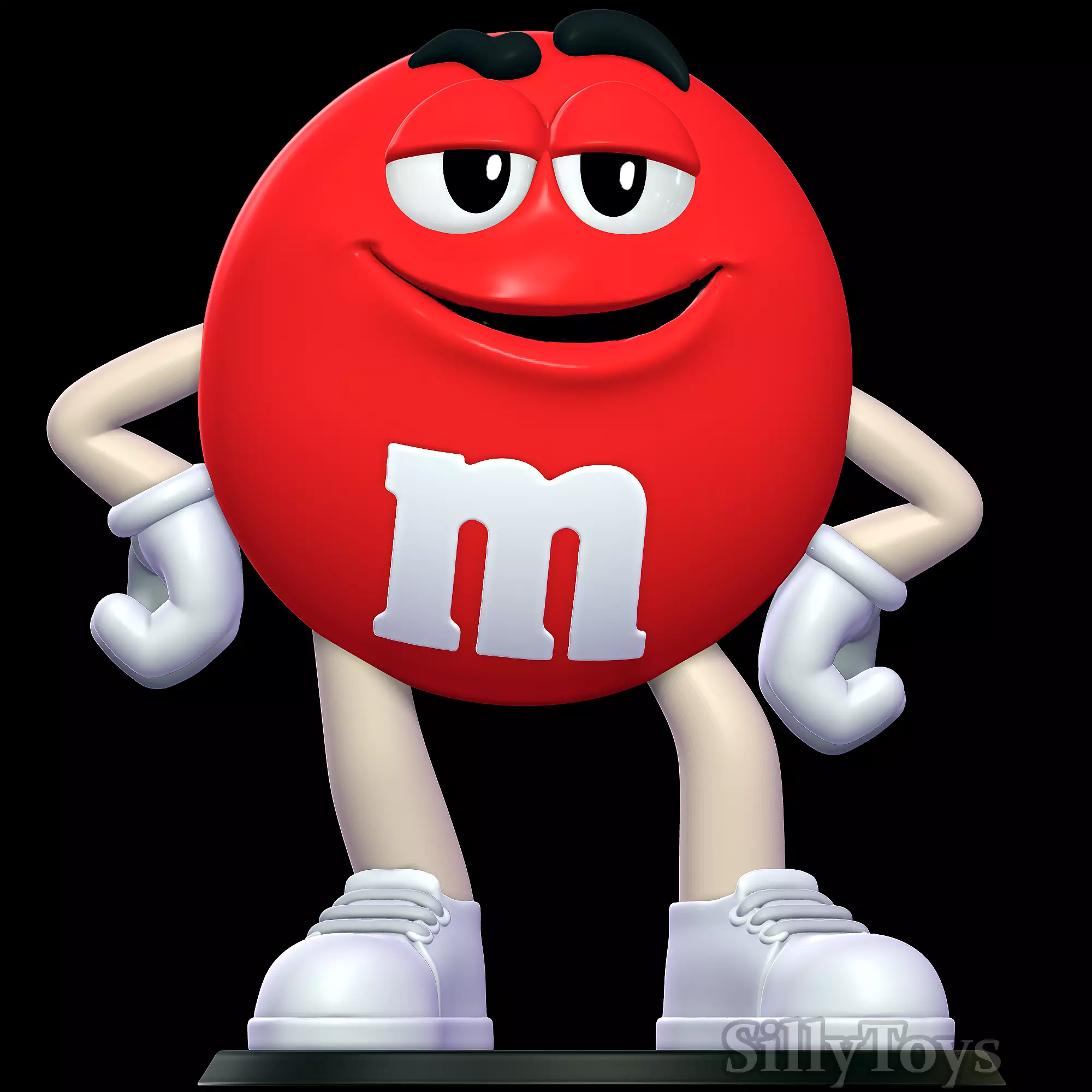 Red - MandMs 3D print model_0