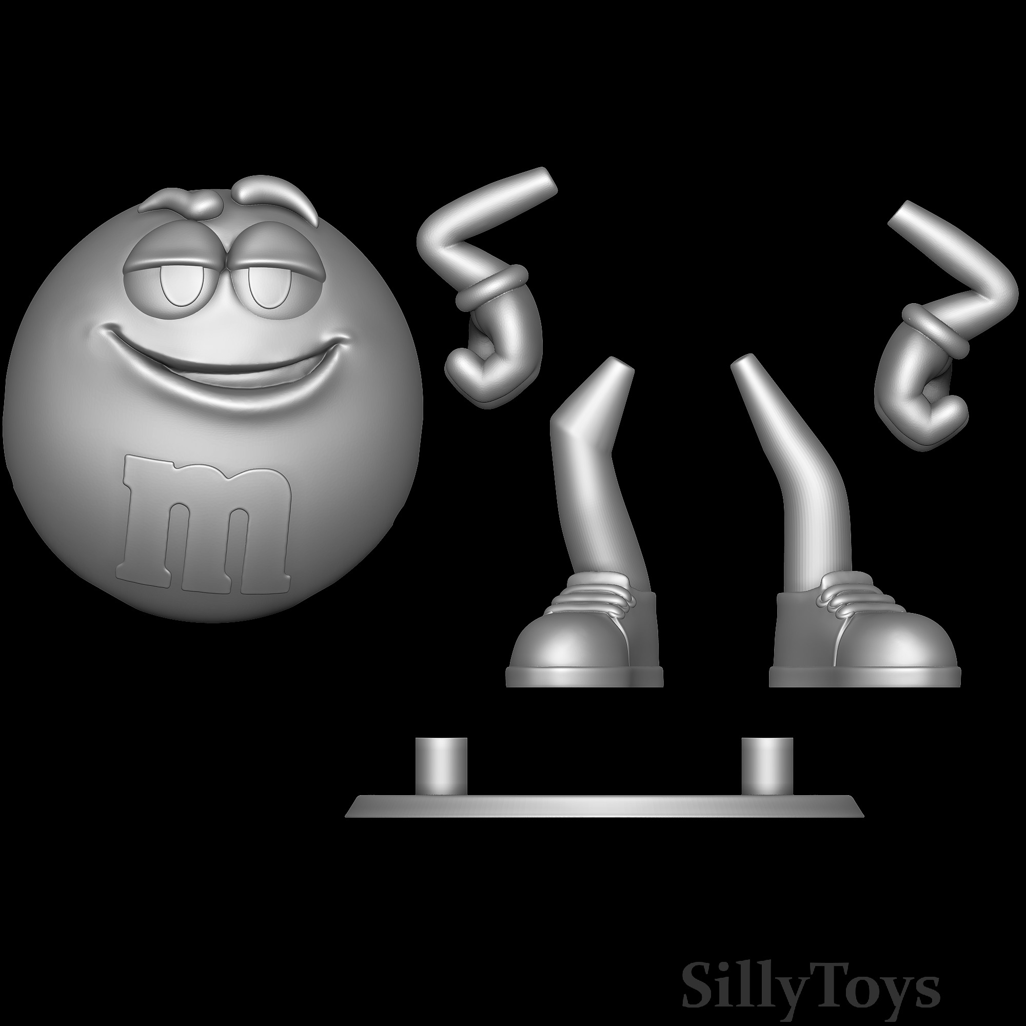 Red - MandMs 3D print model_4