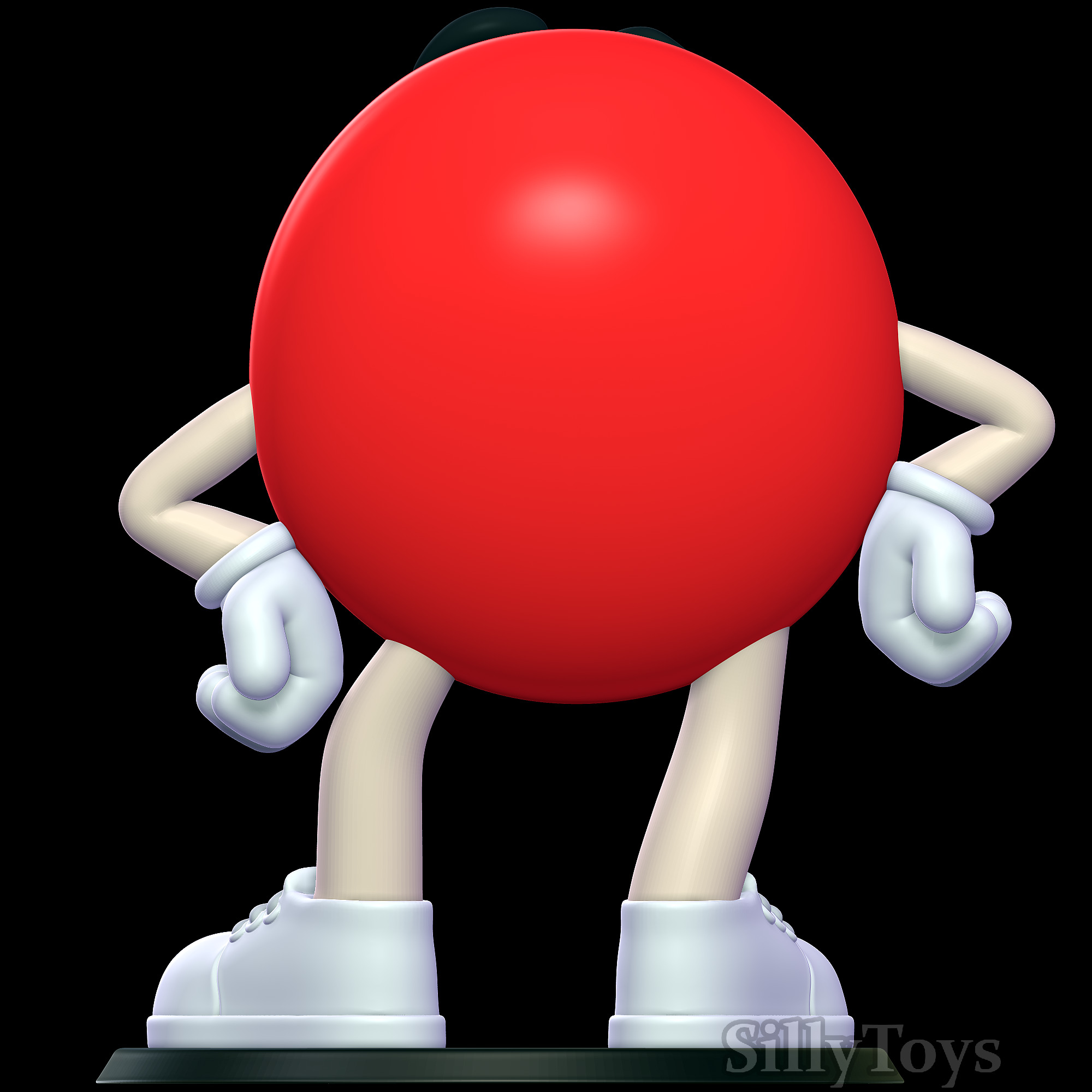 Red - MandMs 3D print model_2