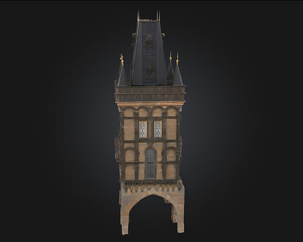 Gothic Tower Architecture  A Soaring Symbol of Dark Elegance 3D model 6