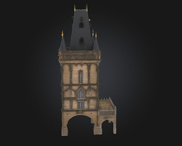 Gothic Tower Architecture  A Soaring Symbol of Dark Elegance 3D model 3
