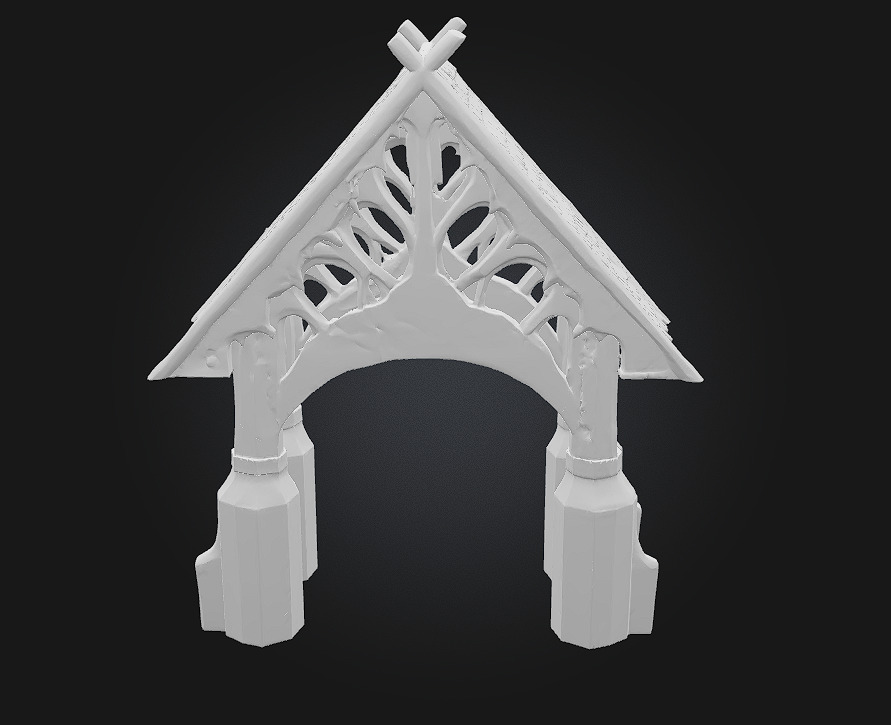 Nordic Carved Gatehouse  A Sentinel of Ancient Nordic  3D model_7