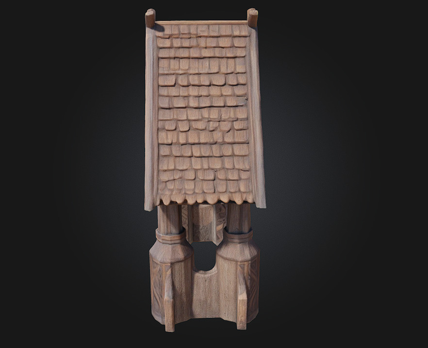 Nordic Carved Gatehouse  A Sentinel of Ancient Nordic  3D model_5