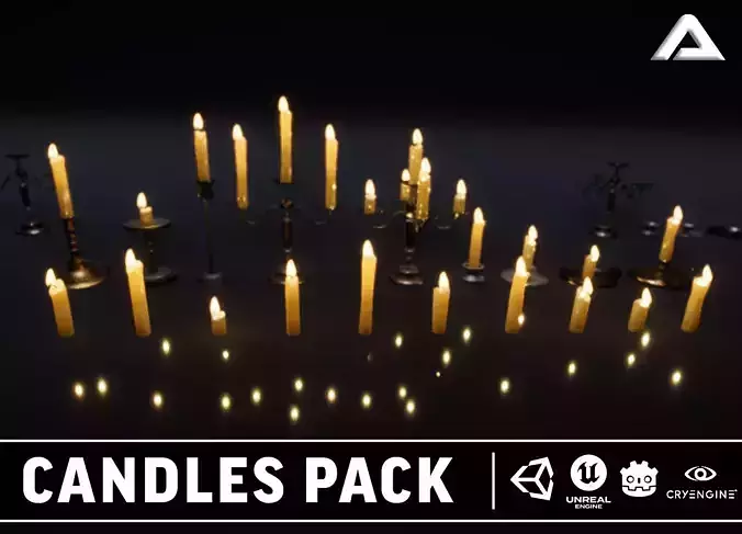 Realistic Candles Pack - Game Ready