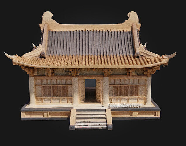 Ancient Pavilion Model  A Timeless Shelter of Elegance  3D model 6