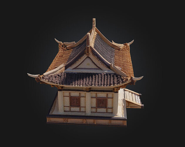 Ancient Pavilion Model  A Timeless Shelter of Elegance  3D model 5