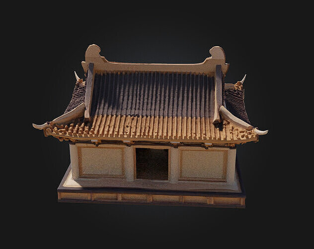 Ancient Pavilion Model  A Timeless Shelter of Elegance  3D model 4