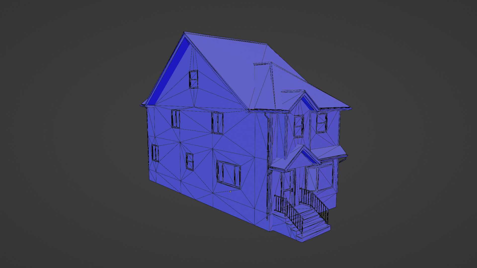 Low Poly House 30 Low-poly 3D model_9