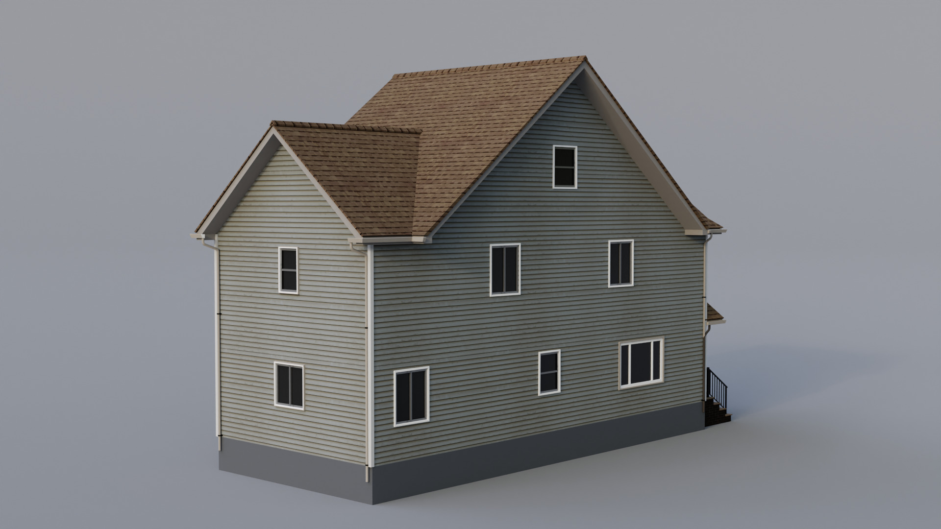 Low Poly House 30 Low-poly 3D model_6