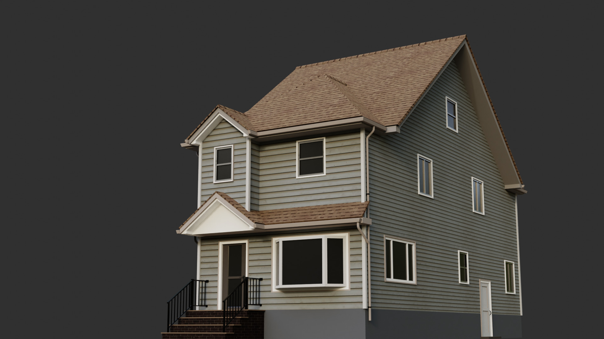 Low Poly House 30 Low-poly 3D model_7