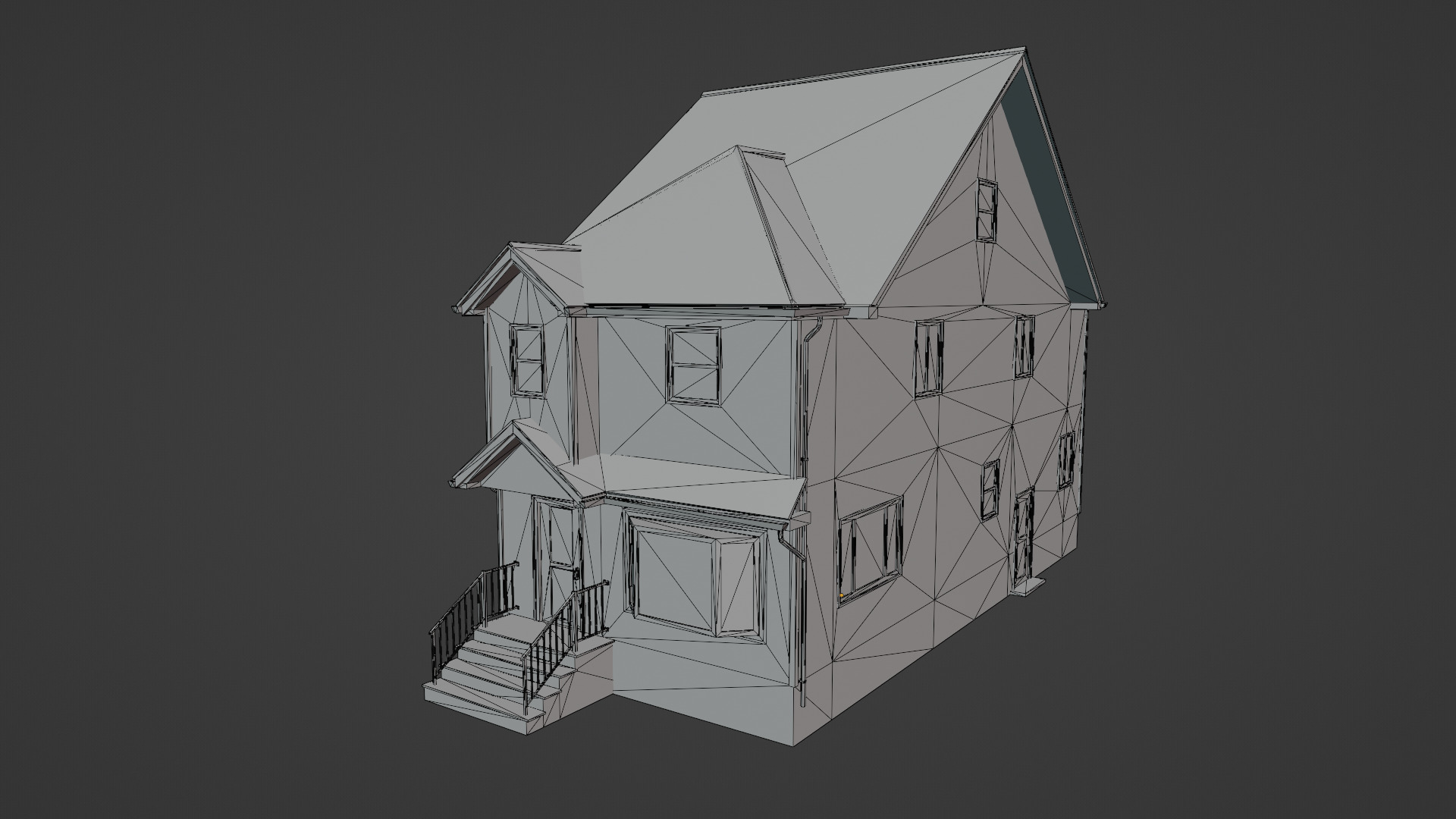 Low Poly House 30 Low-poly 3D model_8