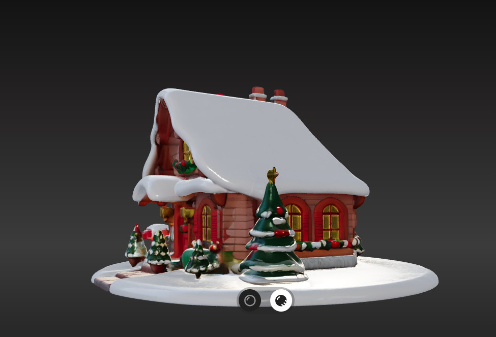 Cozy 3D Christmas Cottage Series 1 3D print model_2