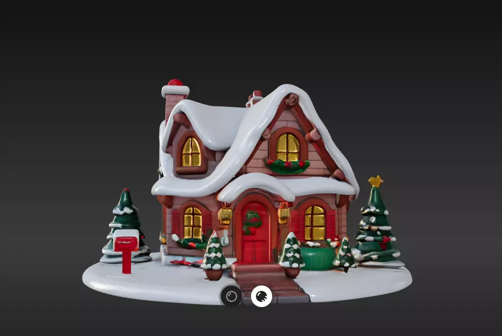 Cozy 3D Christmas Cottage Series 1 3D print model_0