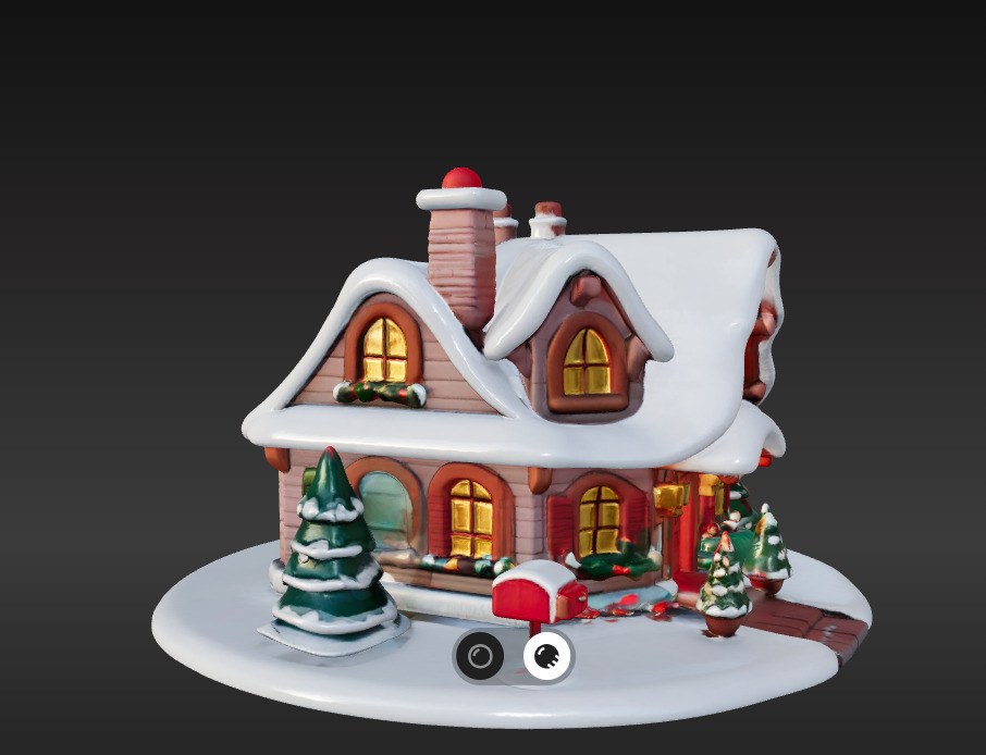 Cozy 3D Christmas Cottage Series 1 3D print model_1