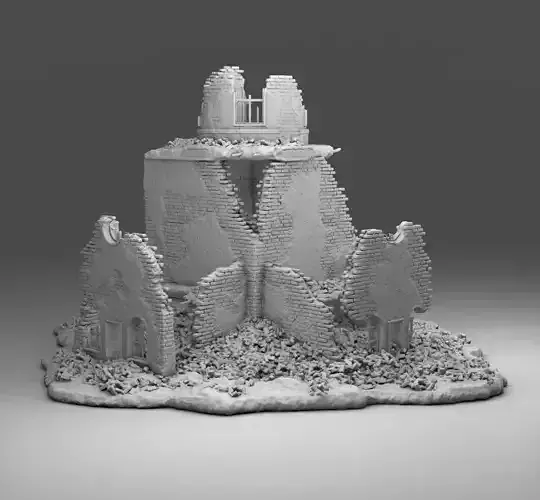 Ruins of an old building 3D print model