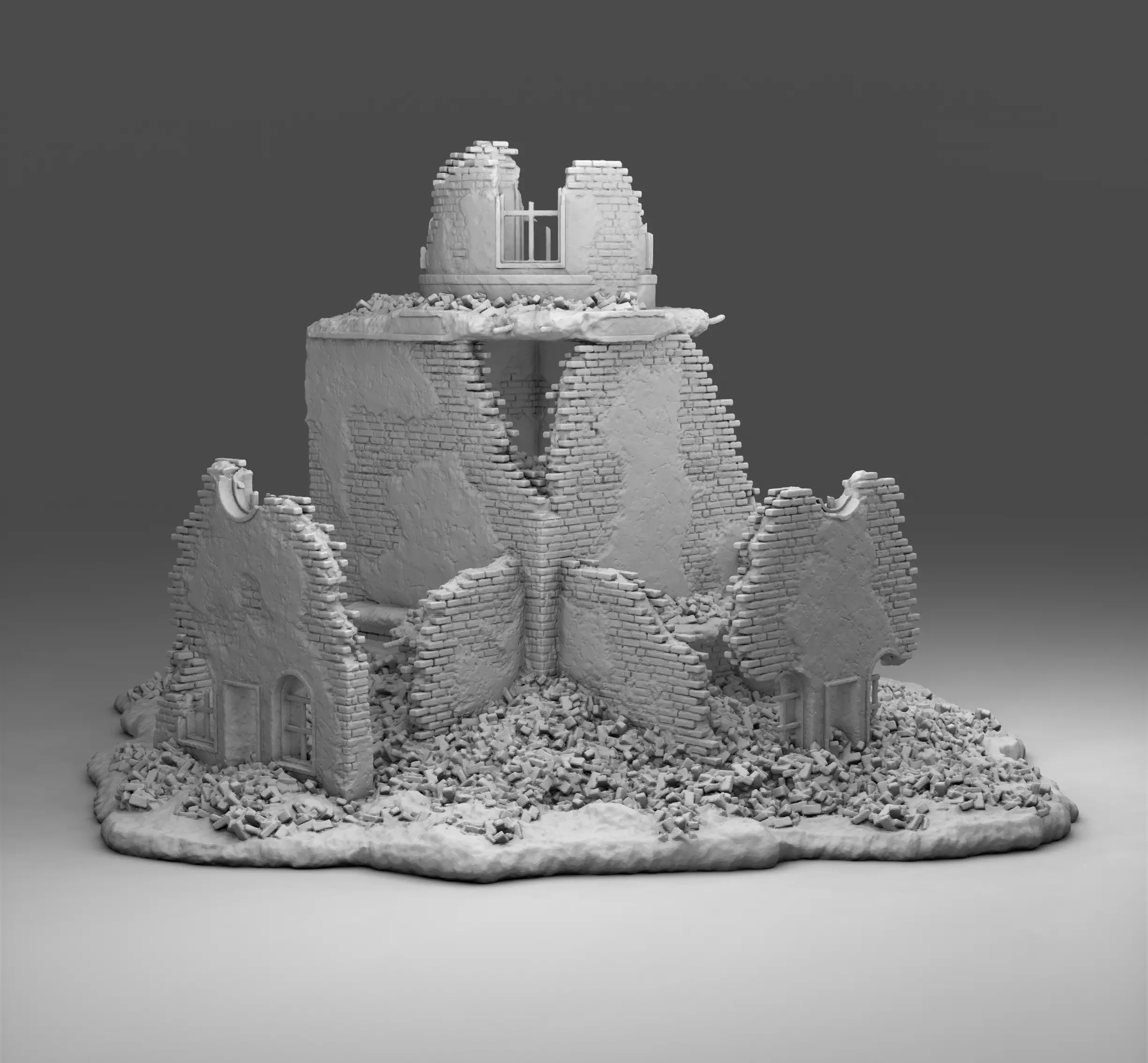 Ruins of an old building 3D print model