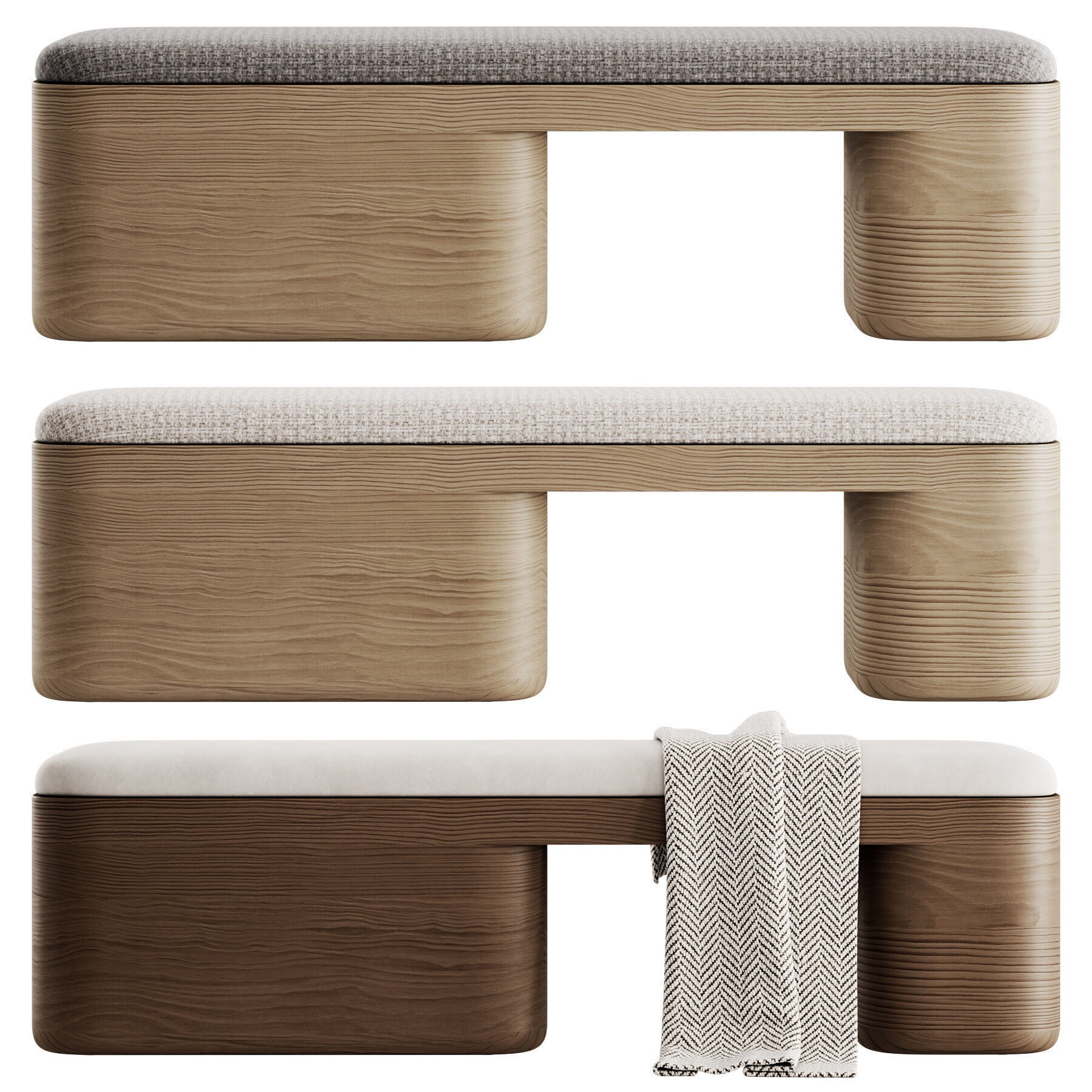 Nadia Bench By Nicholas Obeid 3D model_2