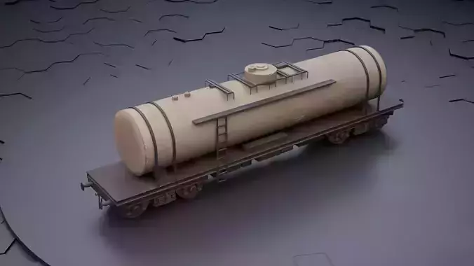 Railwagon Tank 3D model