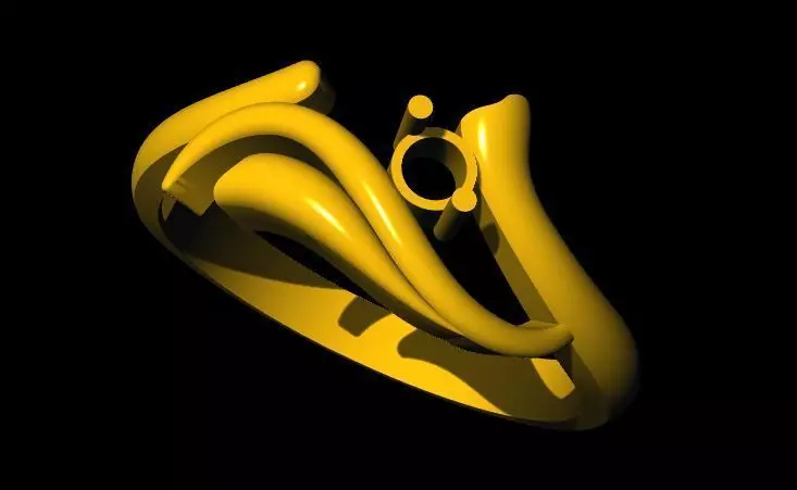 diamond ring 3dm file 3D print model_0