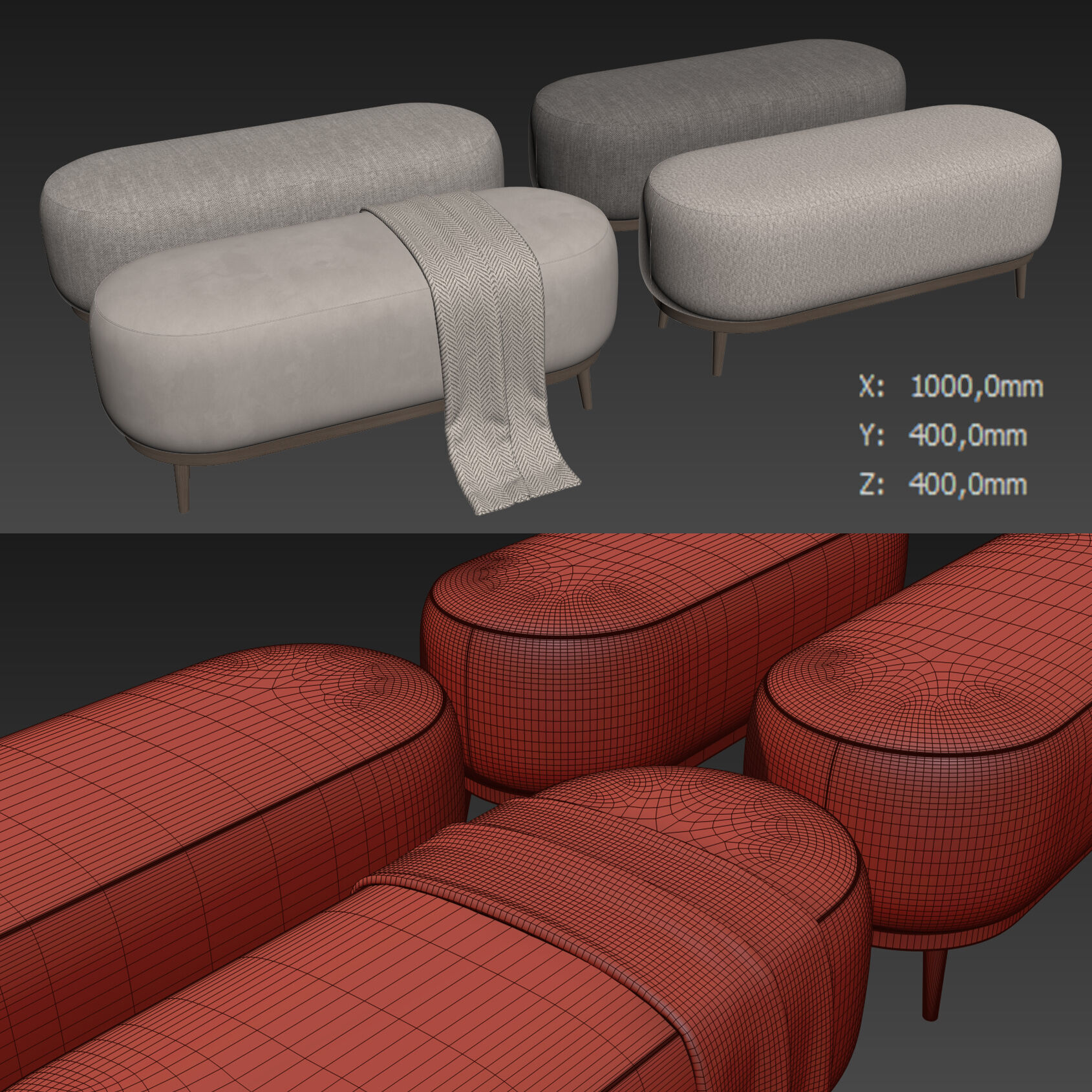 Asti Bench By InMyRoom 3D model_6