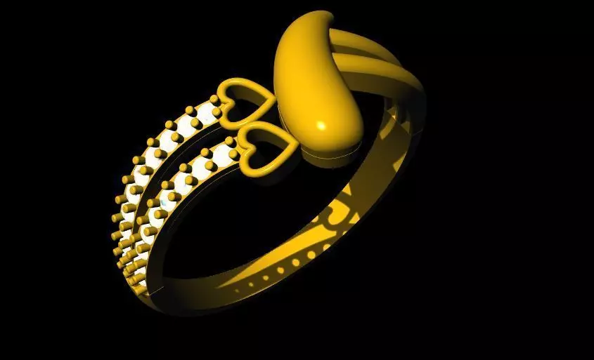 heart ring 3dm file 3D print model_0