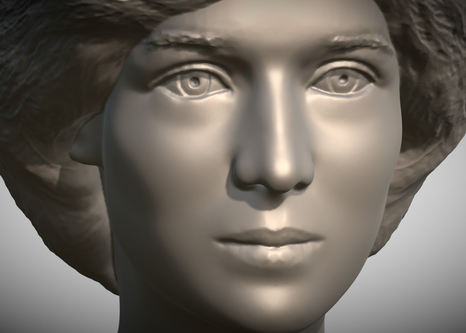 Princess Diana bust 3D print model_11