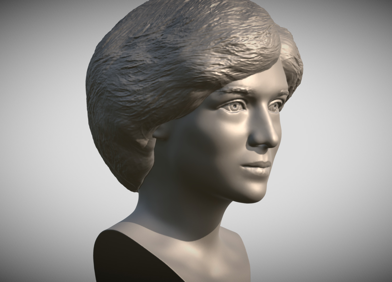 Princess Diana bust 3D print model_8