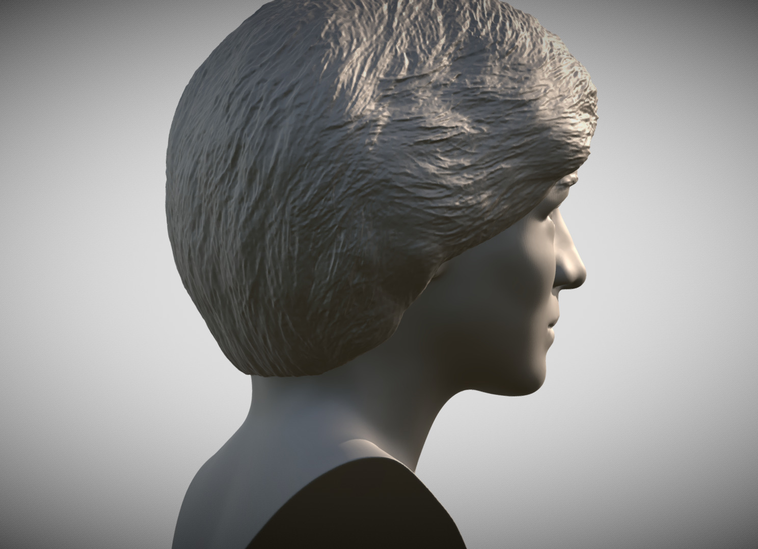 Princess Diana bust 3D print model_6