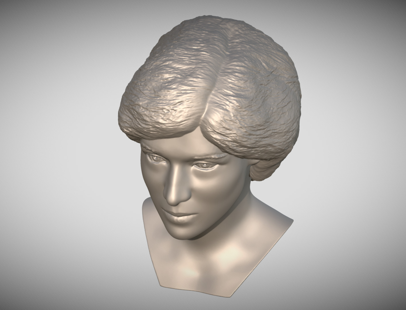 Princess Diana bust 3D print model_13