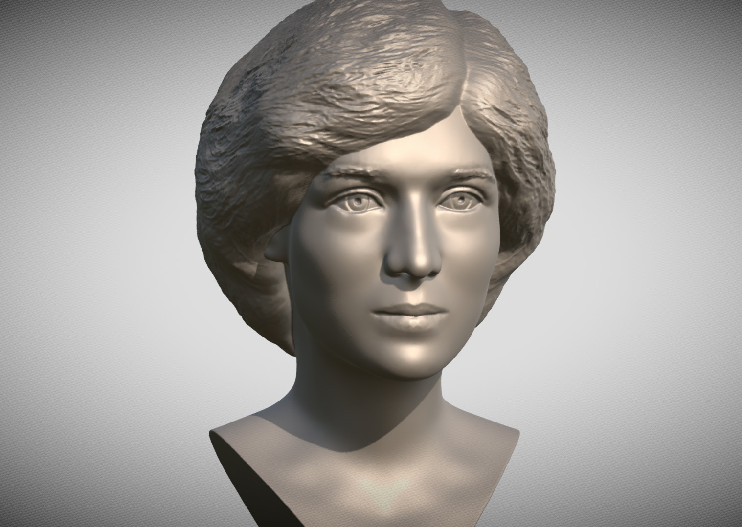 Princess Diana bust 3D print model_10