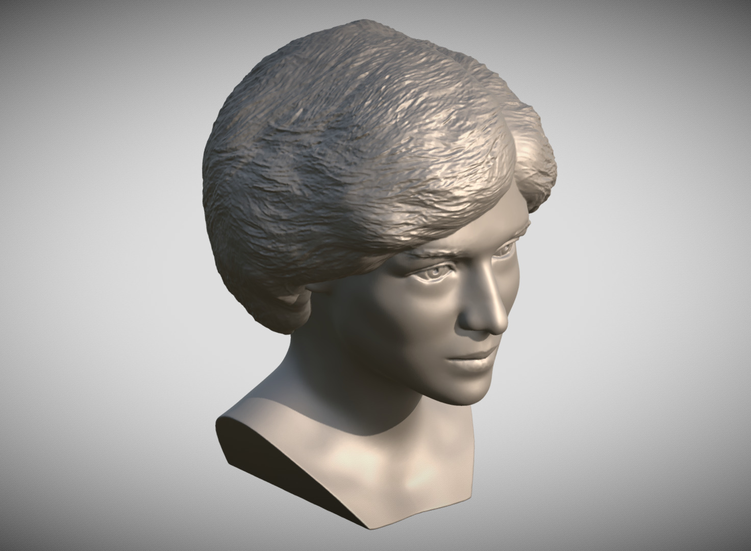 Princess Diana bust 3D print model_14