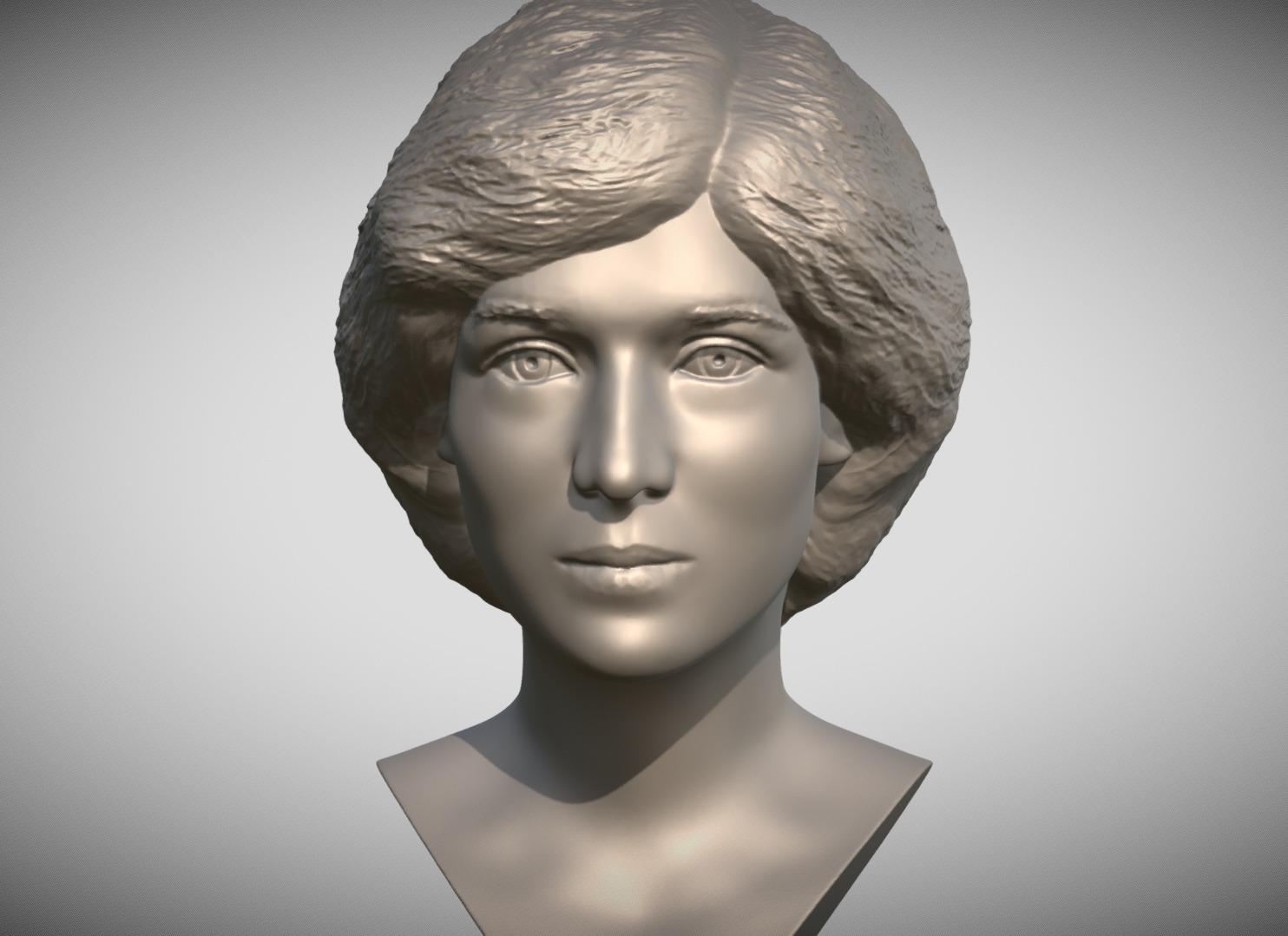 Princess Diana bust 3D print model_1