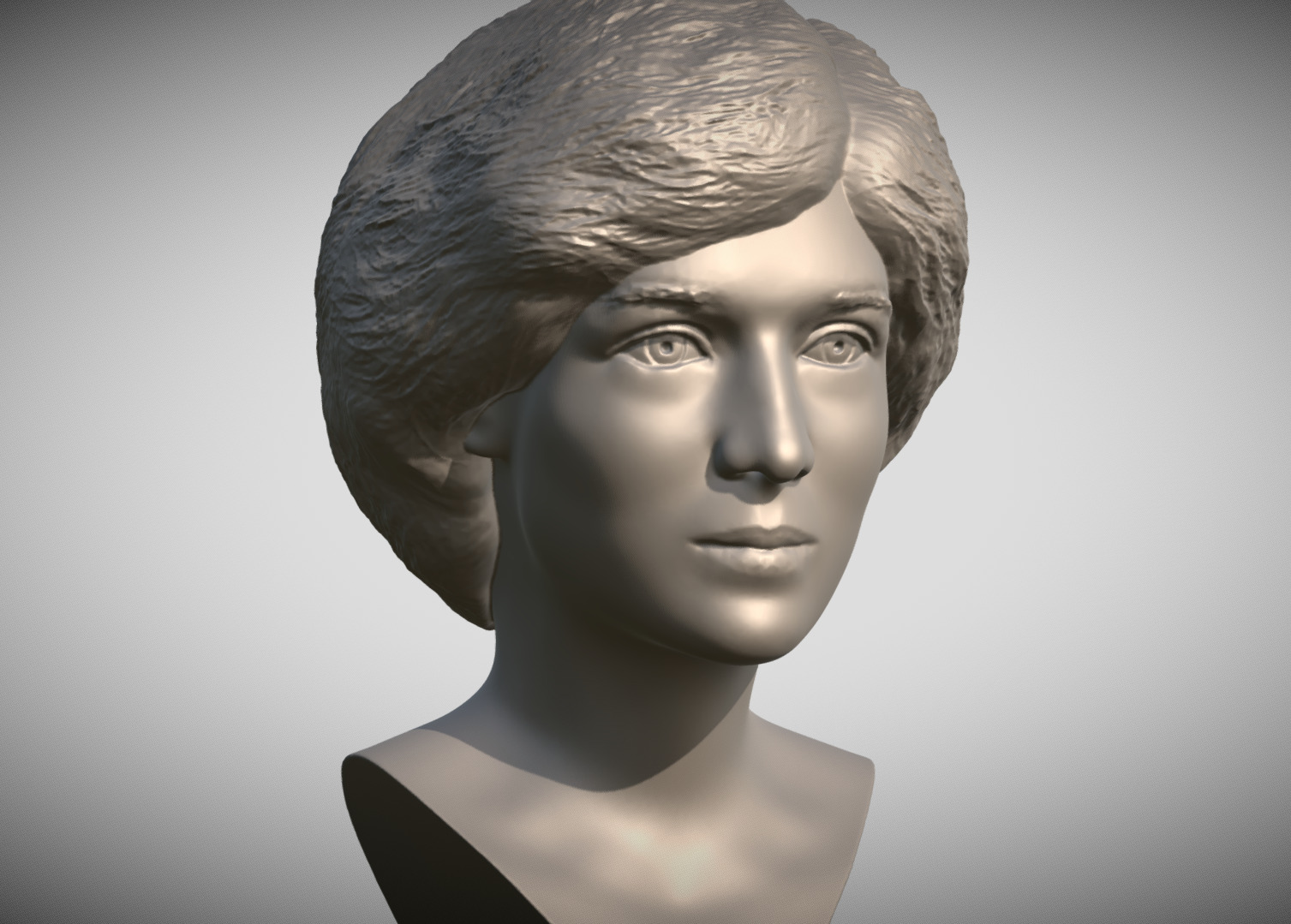 Princess Diana bust 3D print model_9