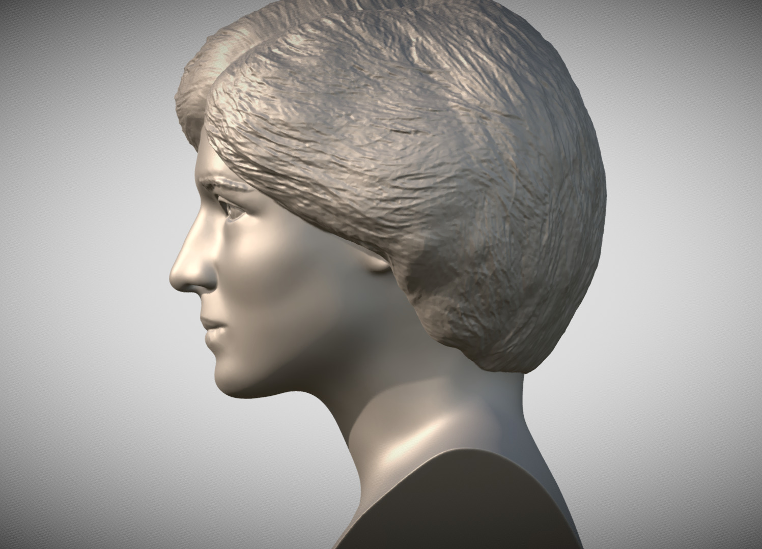 Princess Diana bust 3D print model_4