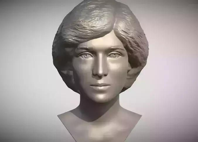 Princess Diana bust 3D print model