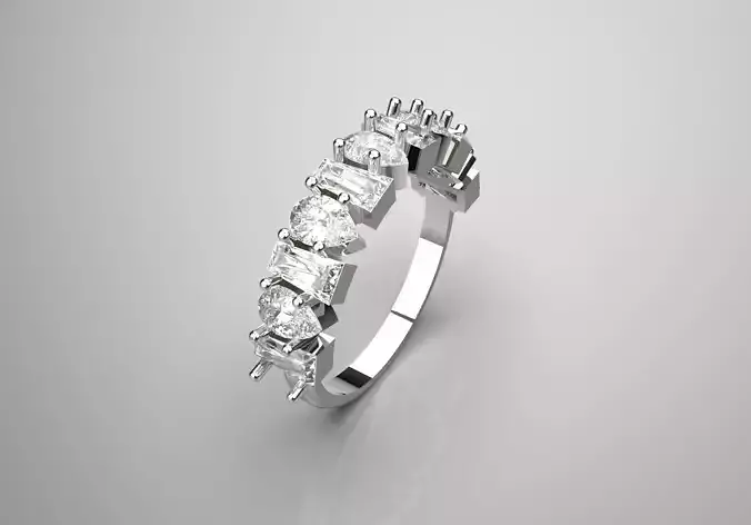 Luxury white gold engagement ring diamonds model ring jr00052