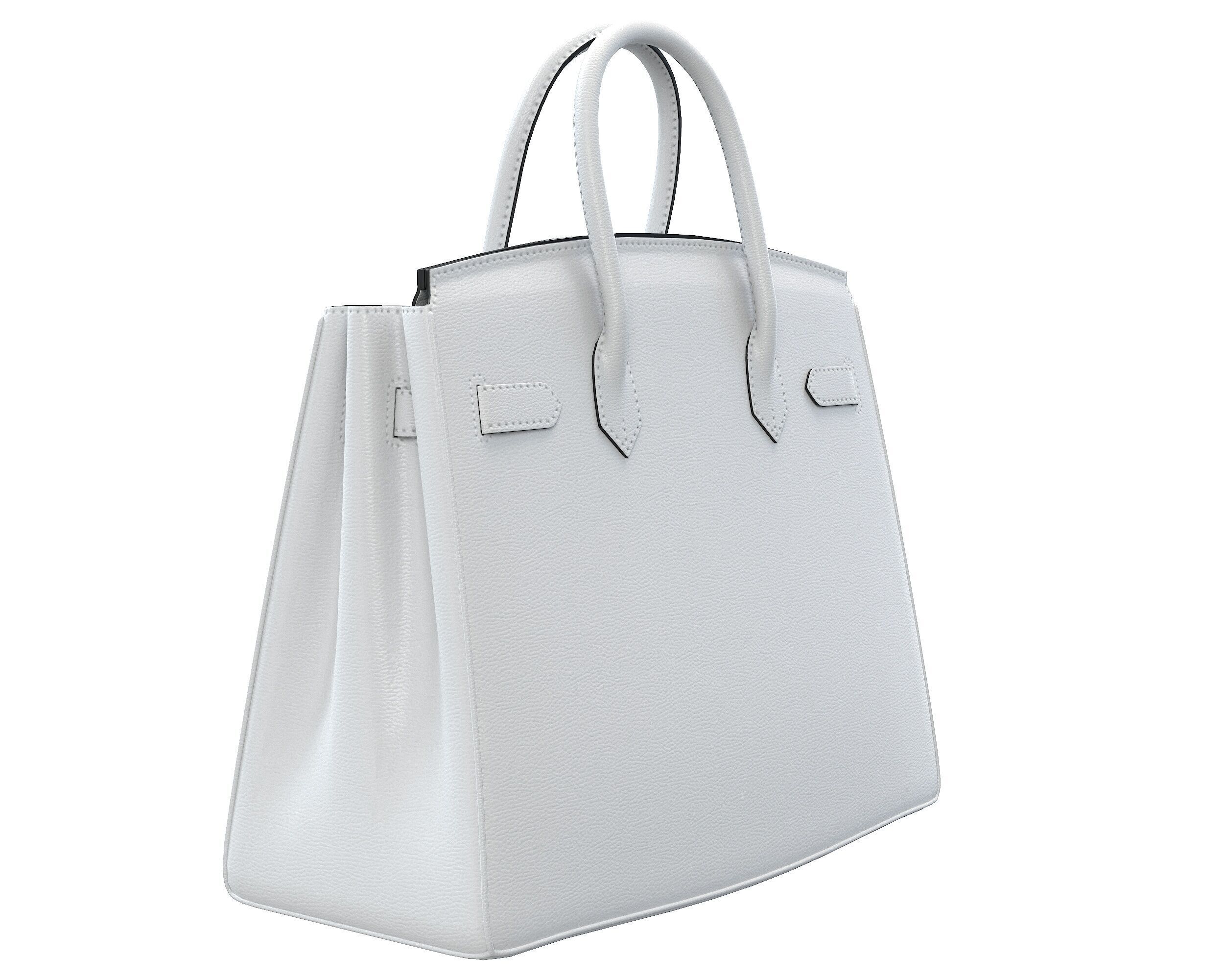 Hermes Birkin Bag with Chain Low-poly 3D model_28
