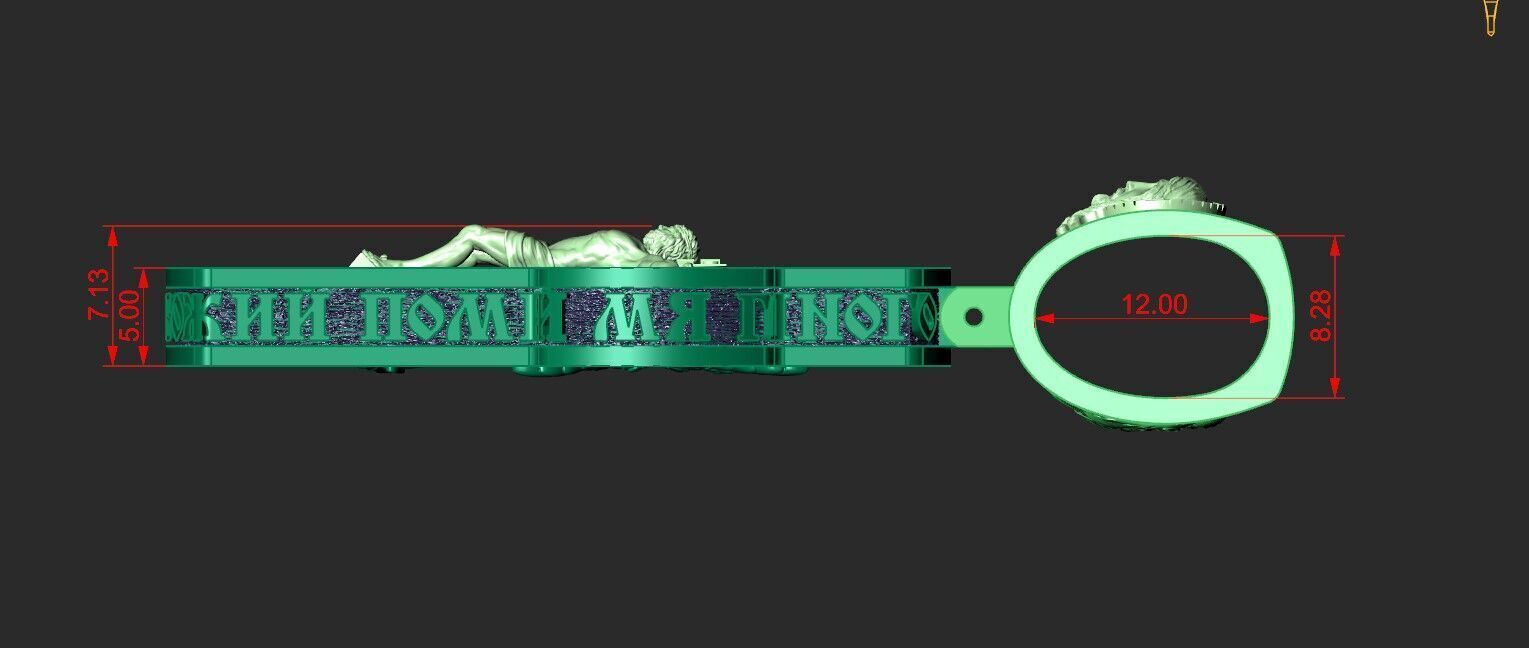 MASSIVE ORTHODOX CROSS WITH THE FACES OF SAINTS 3D print model_3