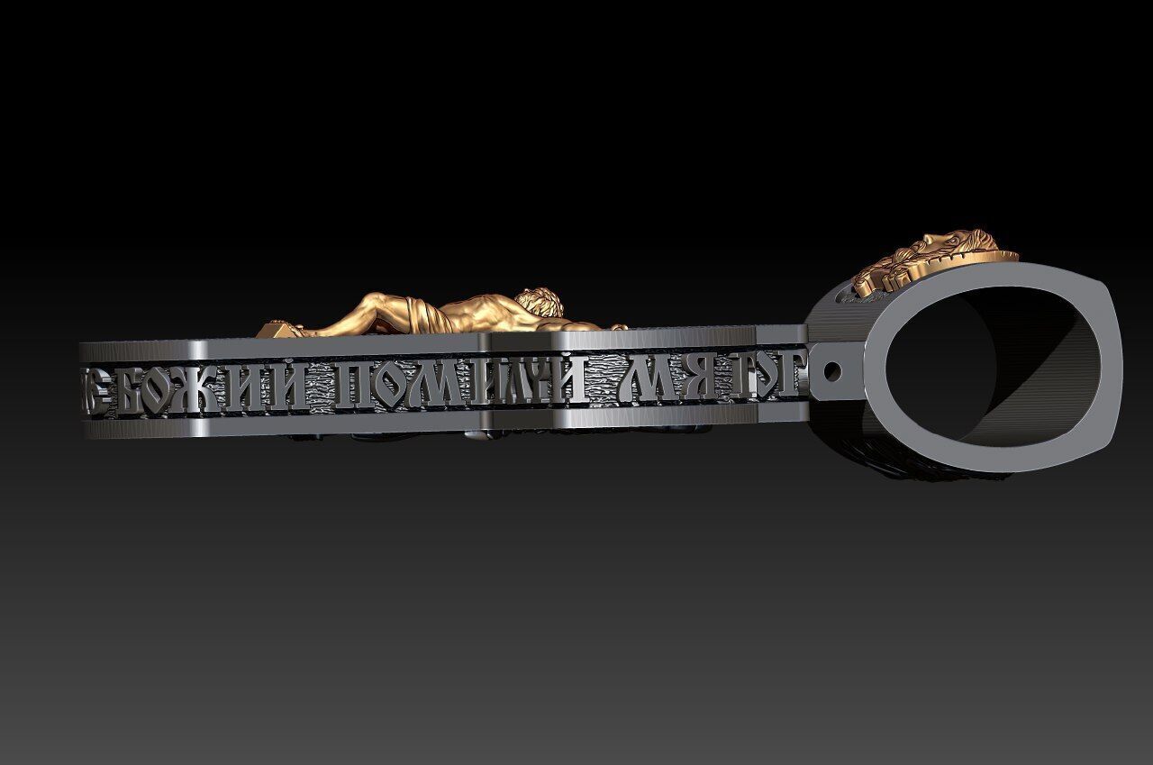 MASSIVE ORTHODOX CROSS WITH THE FACES OF SAINTS 3D print model_7