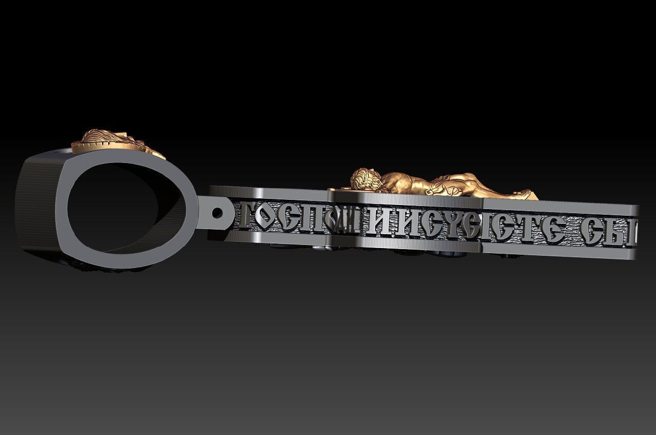 MASSIVE ORTHODOX CROSS WITH THE FACES OF SAINTS 3D print model_4