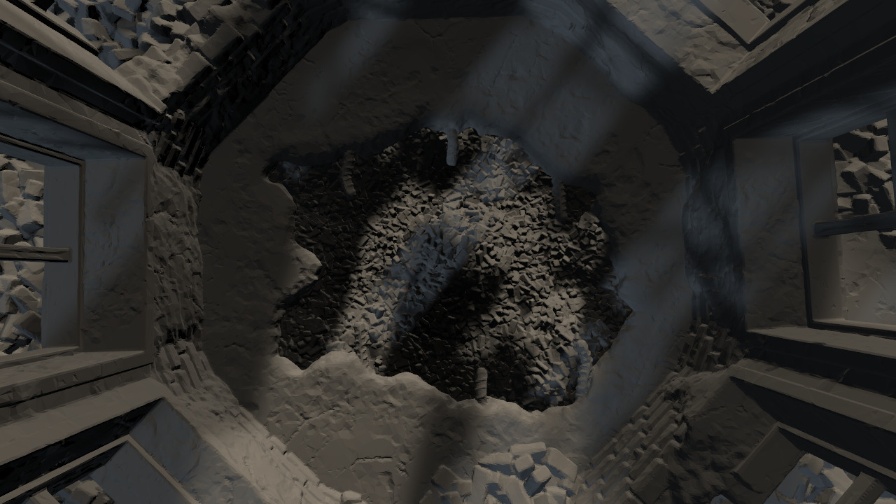 A ruined octagonal building 3D print model_15