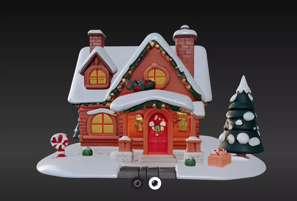 Cozy 3D Christmas Cottage Series 4 3D print model_0