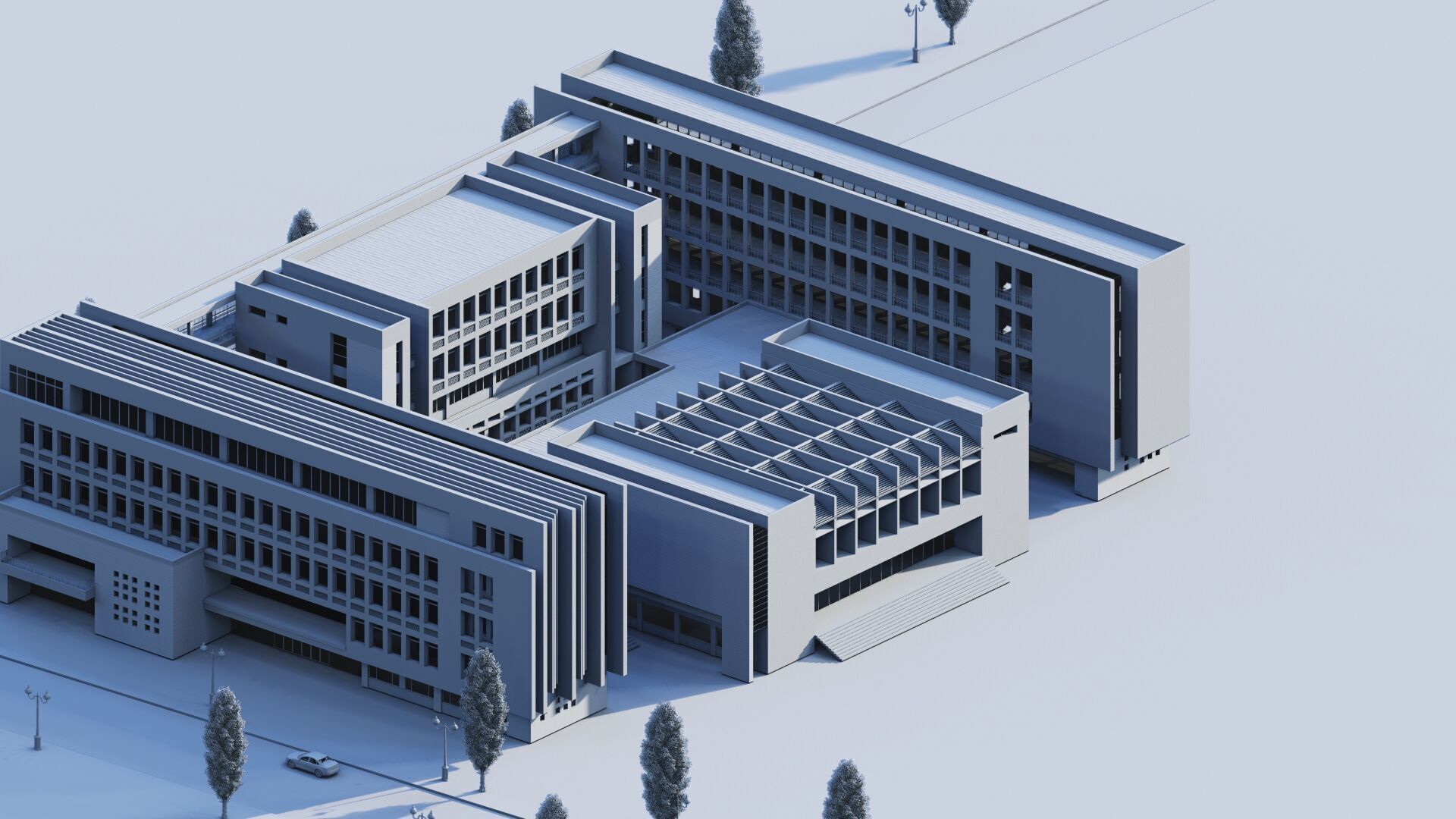 School-University -High School 3D model_32