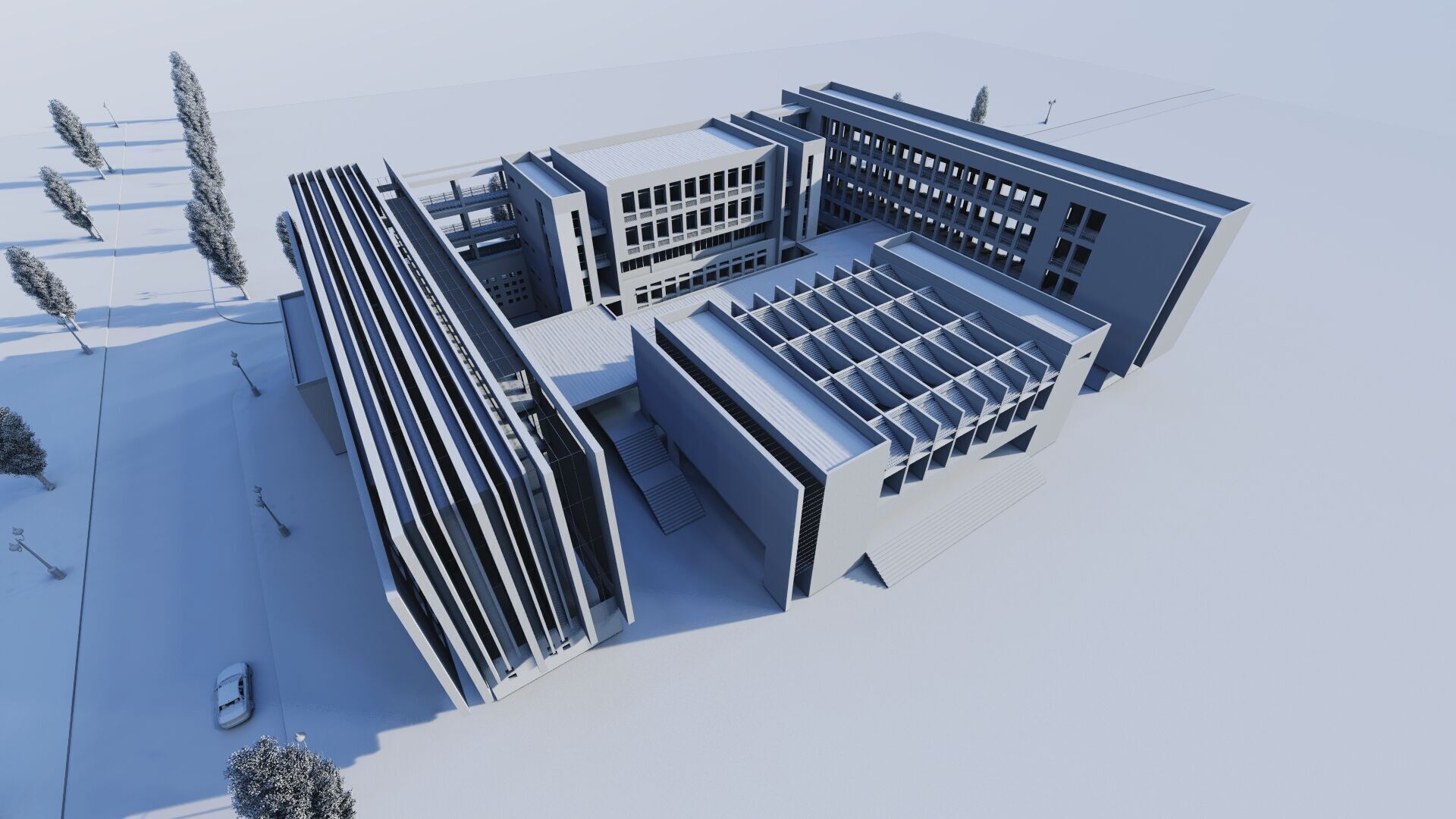 School-University -High School 3D model_28