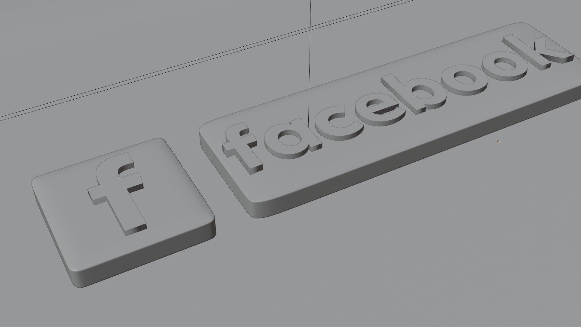 3D Facebook logo 3D model_6
