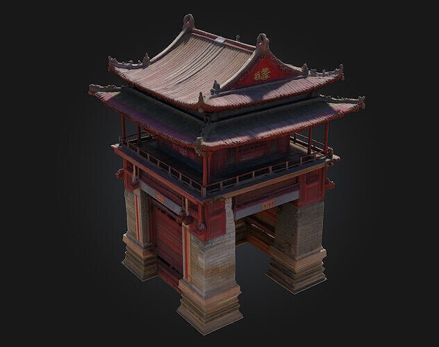 Ancient Pavilion Model  A Tranquil Tribute to Classical Heritage 3D model 3