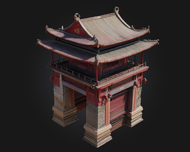 Ancient Pavilion Model  A Tranquil Tribute to Classical Heritage 3D model 2